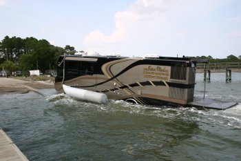 Terrawind amphibious RV landing