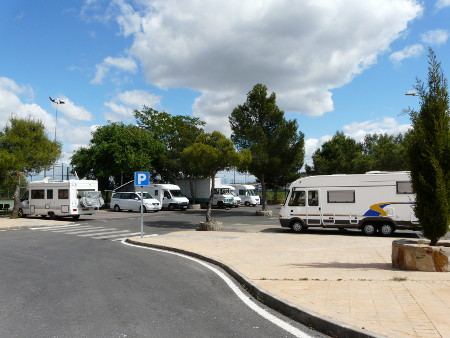 Caceres - official motorhome parking with service point