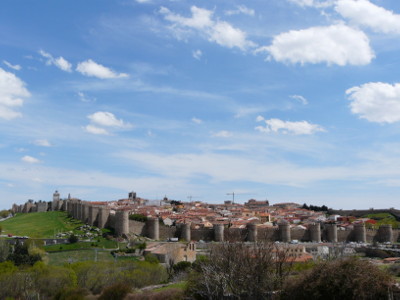 Approaching Avila - an attractive walled town