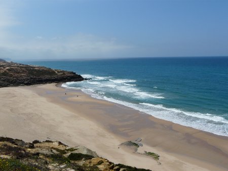 Ericeira beach - our view at lunchtime. Would you believe it's only around 20 miles from Sintra?