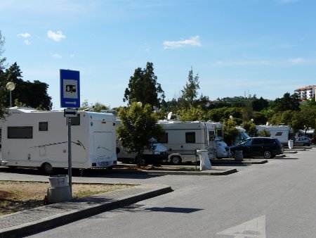 Fatima's motorhome parking remained busy through the day, but few stayed the night. Aim to arrive late to be patient when waiting for a space.