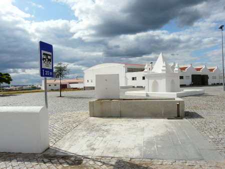 Approaching the motorhome parking at Luz, Portugal