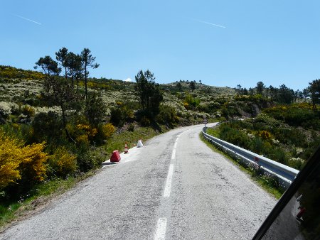 Heading upwards into the mountains - traffic was minimal