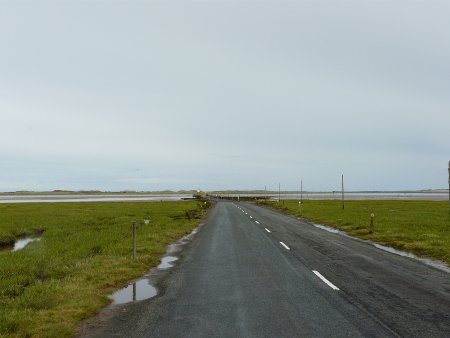 The tidal causeway to Lindisfarne Island (Holy Island)