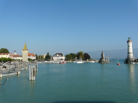 The quayside area of Lindau Island - where the cruises depart from