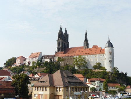 Meissen Castle looks over the town