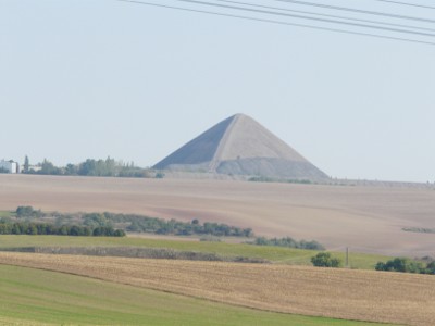 Strange pyramid seen by the road en-route to Leipzig