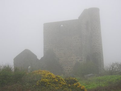 The ruins of an old Cornish tin mine