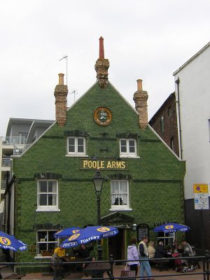 Poole Arms, a tiled pub in Poole