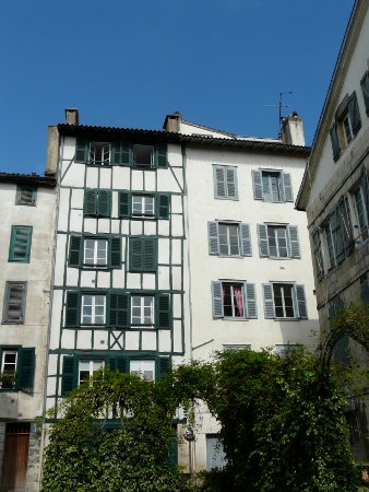 Timber frame building in Bayonne, France