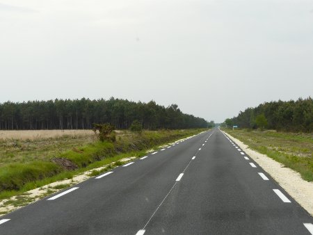 A boring road in France