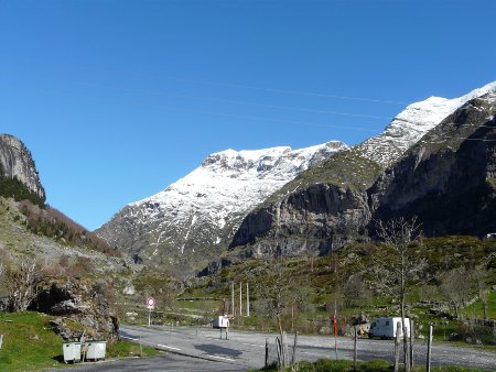 View from Gavarnie aire on a clear morning - the sky really was this colour!