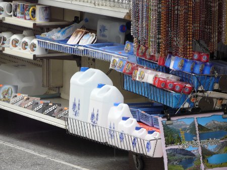 Water bottles for bottling holy water, Lourdes