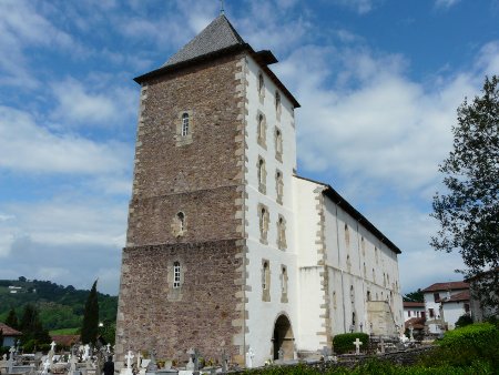 Church in Sare village, France