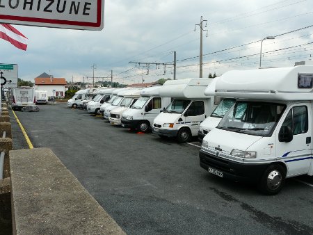 Motorhome aire at St Jean de Luz, France