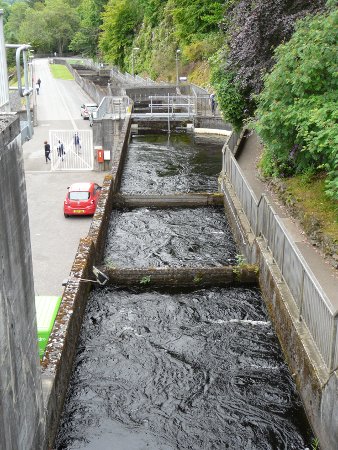 Salmon Staircase at Pitlochry hydroelectric power station and dam