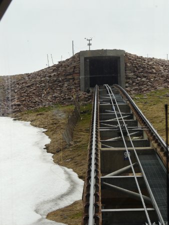 Cairngorm mountain railway - view from train on way down