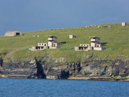 WWII concrete blockhouses, Orkney coast