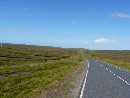 Empty road in Unst, Shetland