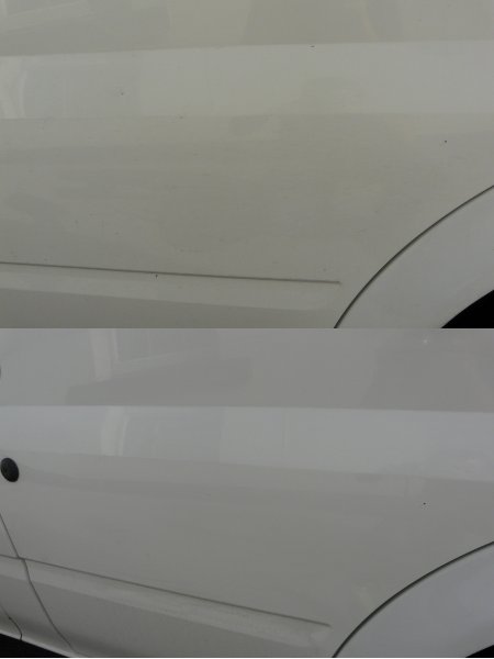 Paintwork before and after using Mantis Instant Shine