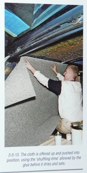 Fitting carpet to the wall of a VW T25