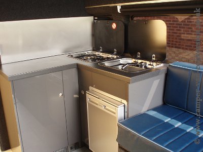 Camper van conversion kitchen