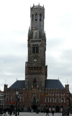 Tower in market square, Bruges