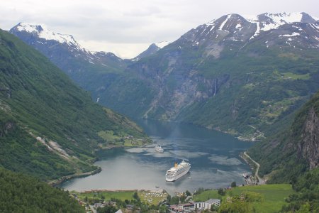 P&O Aurora in Geirangerfjord