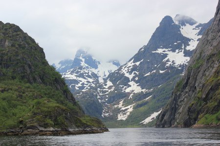 Sailing into Trollfjord, Lofoten Islands