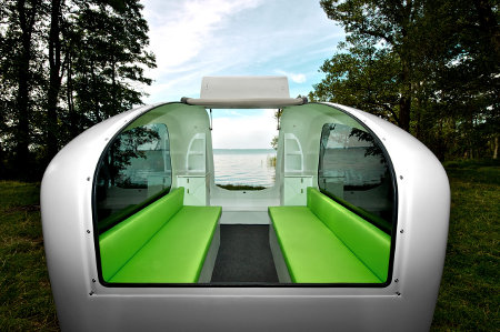 Inside the Sealander Caravan / Boat