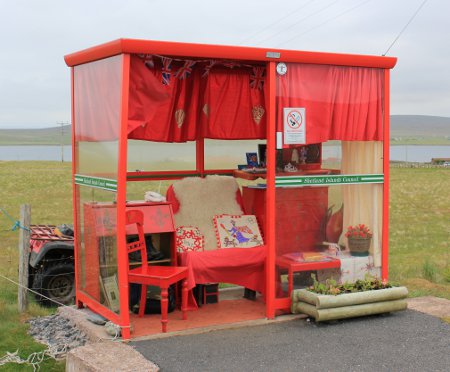 Britain's most northerly bus stop, Unst