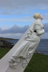 The White Wife statue on Yell