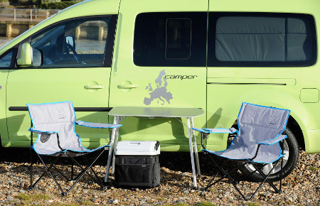 The VW Caddy Maxi Camper with accessories