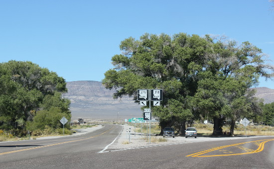 The start of Highway 375, at Crystal Springs