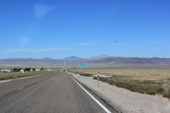 Approaching Rachel, NV, Hwy 375