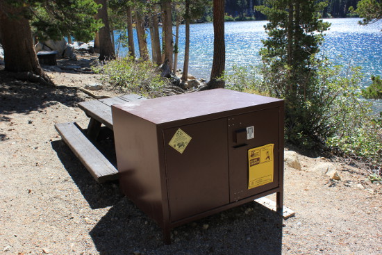 Bear-proof locker at Lake George, Mammoth