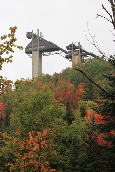 Ski jumps at Lake Placid