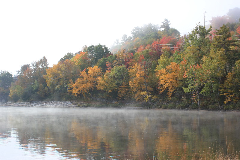 Cold morning autumn Maine