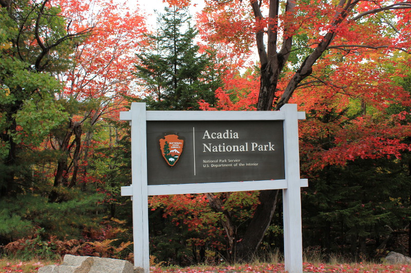 Entering Acadia National Park