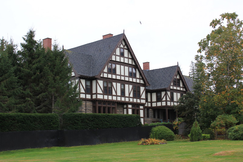 Mock tudor house on the shoreline of Mount Desert Island