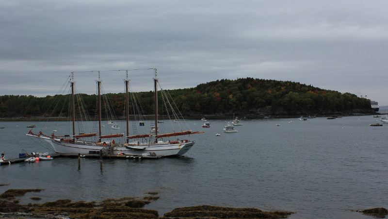 A sailing ship in Bar Harbour