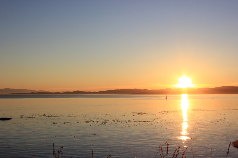 Sunset in Victoria, Vancouver Island, BC, Canada.