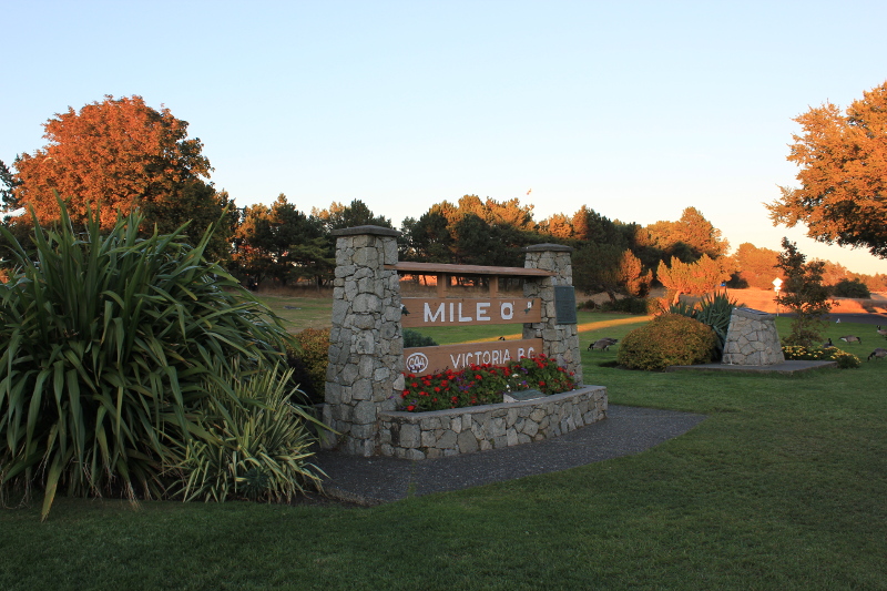 Mile 0, Beacon Hill Park, Victoria, Vancouver Island, BC, Canada