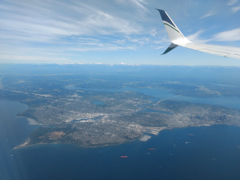 View from flight Anchorage to Seattle, Alaska Airlines